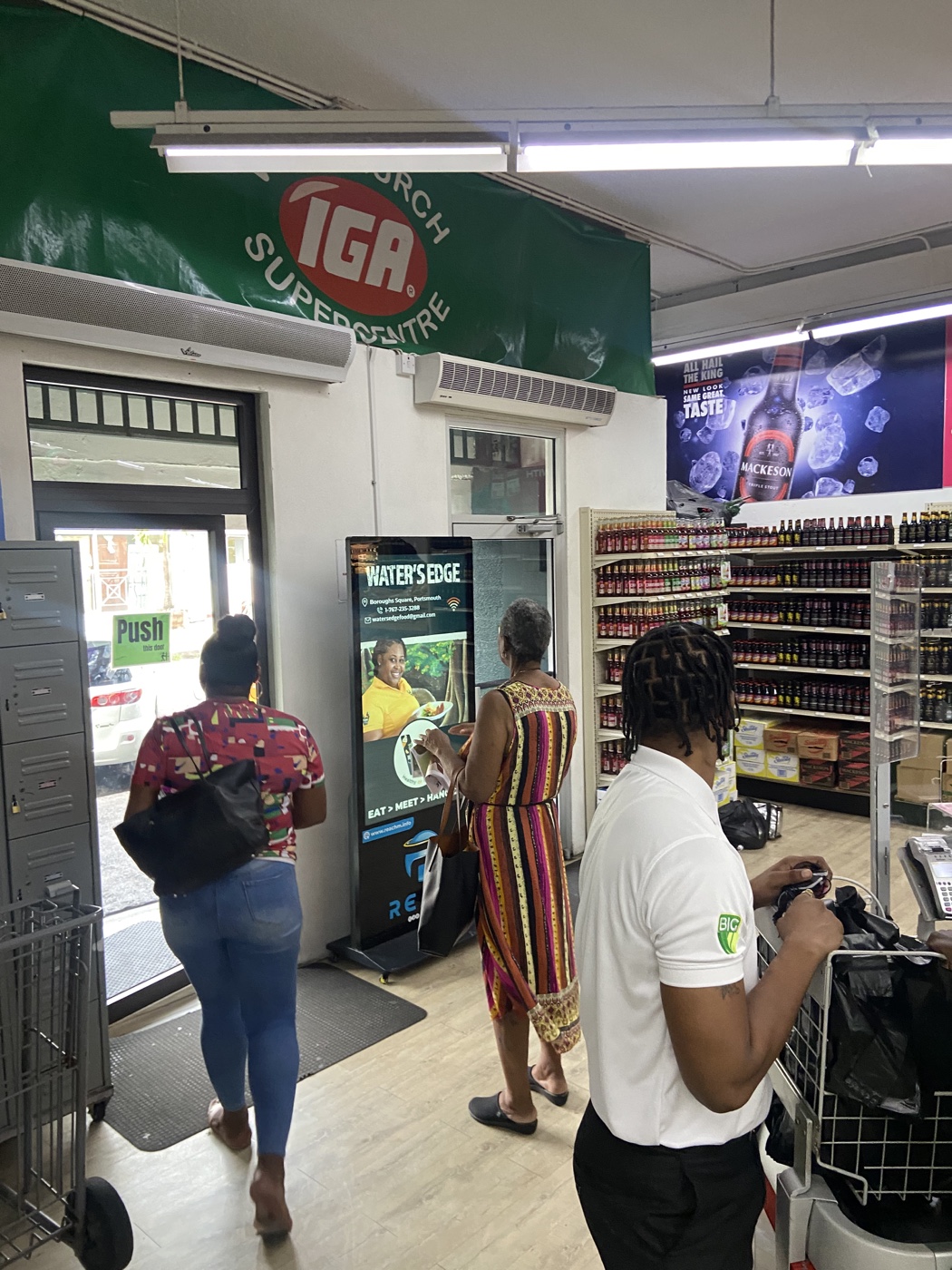 Reach Media screen running campaign creative inside Witchurch IGA